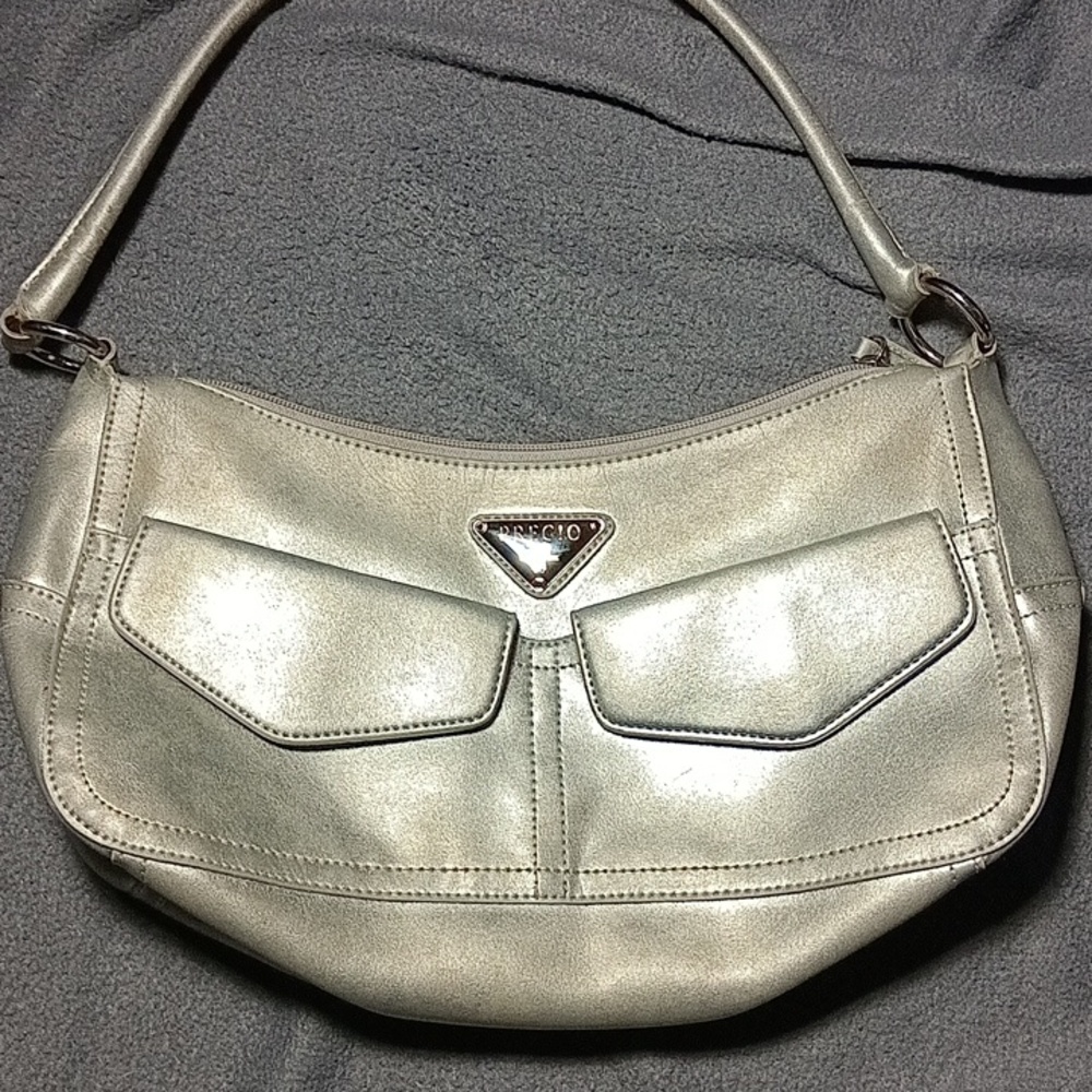 Metallic Silver Shoulder Bag for Women